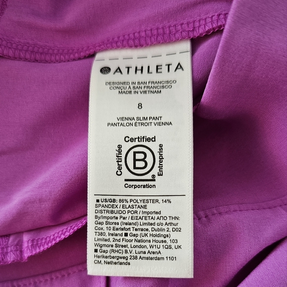 ATHLETA Women's Brooklyn Heights Pant in "Jazzy Purple" Size 8 New with Tags - Picture 16 of 16